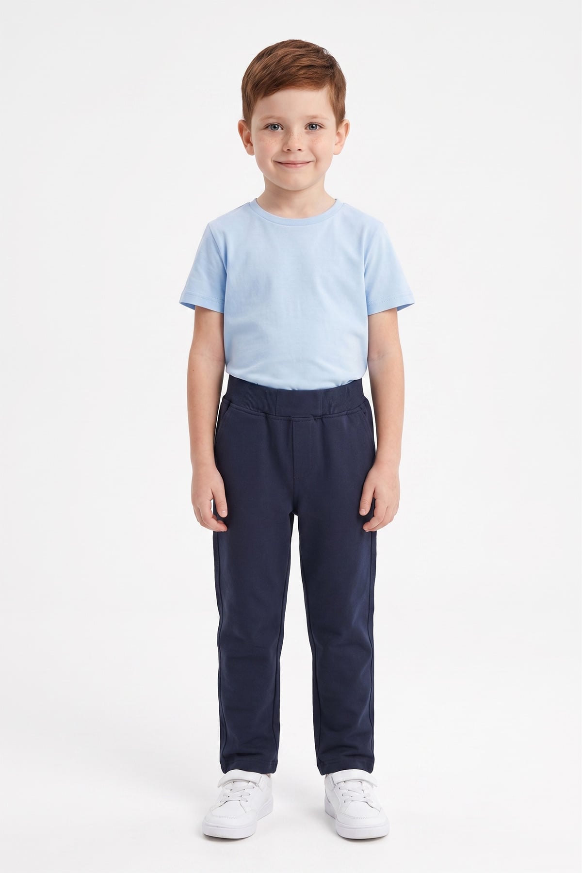 Beli Bağcıklı Penye Kumaş Unisex Çocuk Pantolon 2