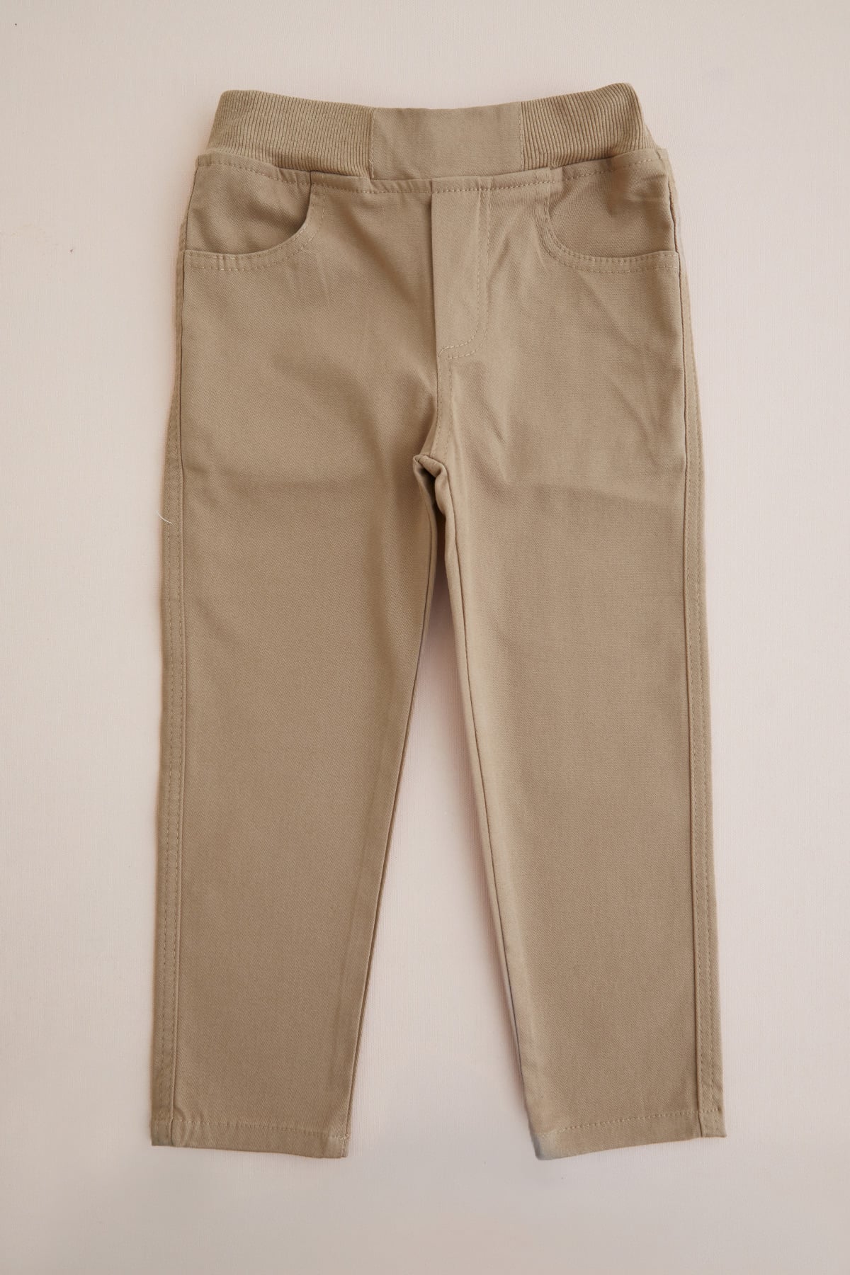 Beli Bağcıklı Gabardin Kumaş Unisex Çocuk Pantolon 3