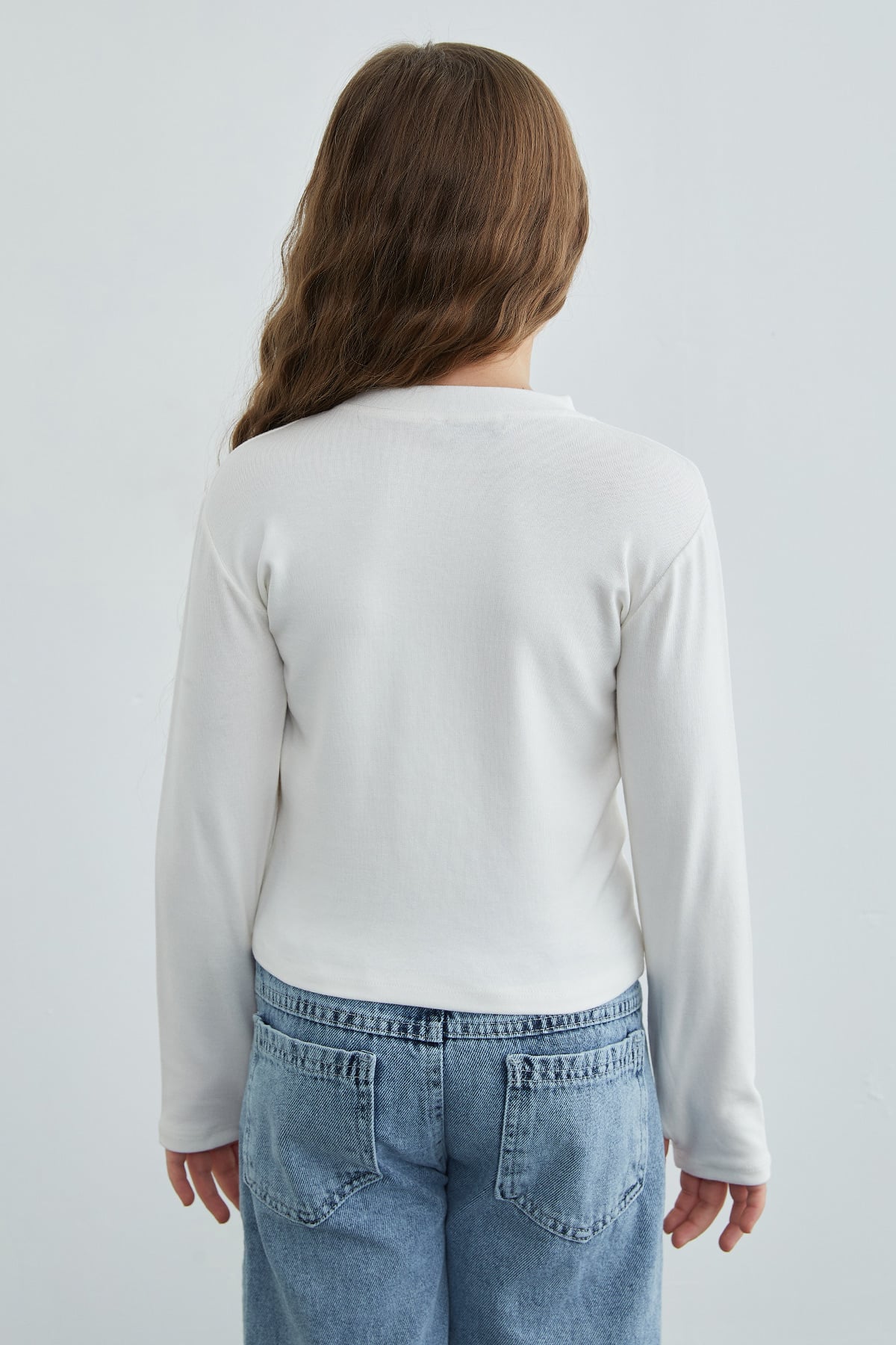 Basic Parmak Geçirmeli Modal Kız Çocuk Body 7