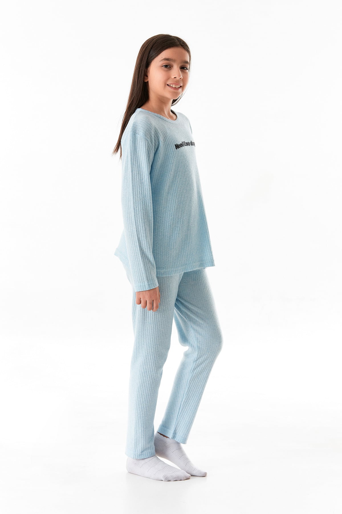 Need More Slep Baskılı Kız Çocuk Pijama Takımı 2