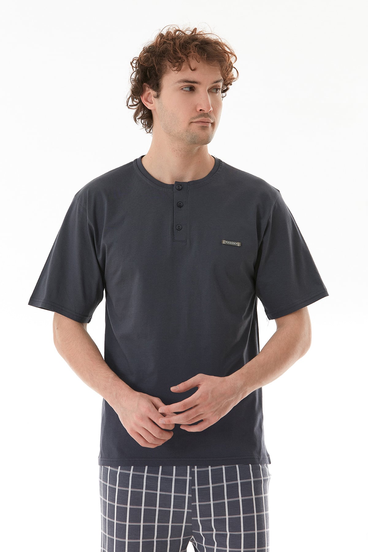 Ekose Desenli Pijama Takımı 3