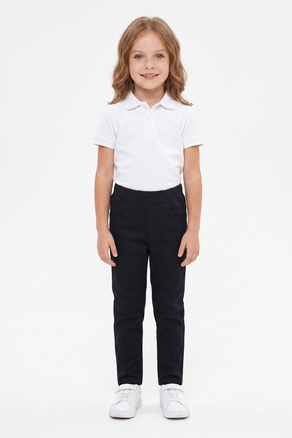 Beli Bağcıklı Gabardin Kumaş Unisex Çocuk Pantolon 2