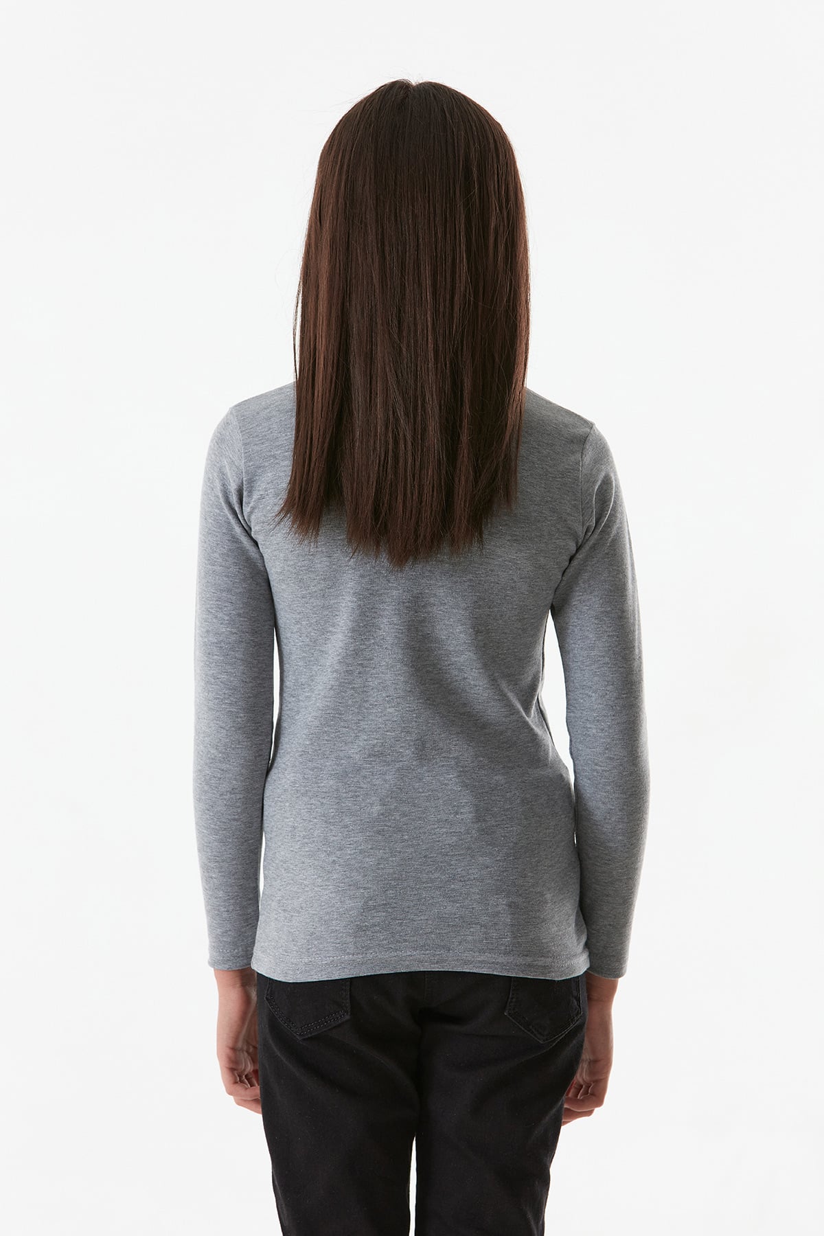Basic Dik Yaka Kız Çocuk Body 5