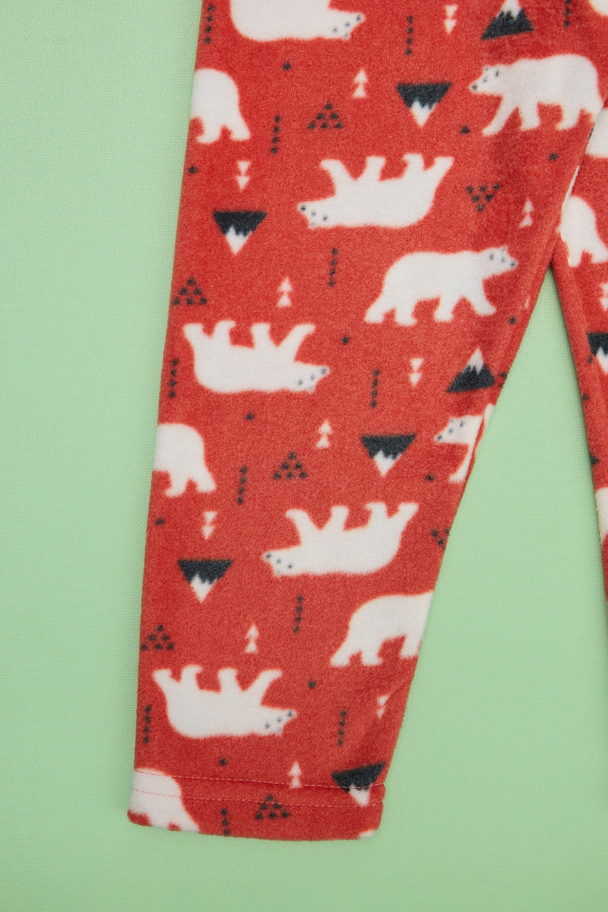 Kutup Ayısı Desenli Polar Unisex Çocuk Pijama Altı 5