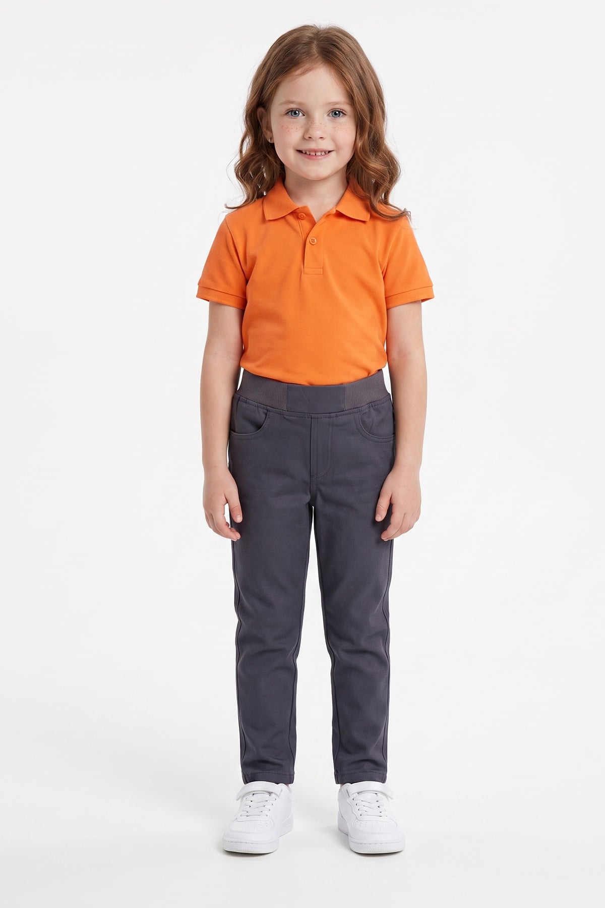 Beli Bağcıklı Gabardin Kumaş Unisex Çocuk Pantolon 2