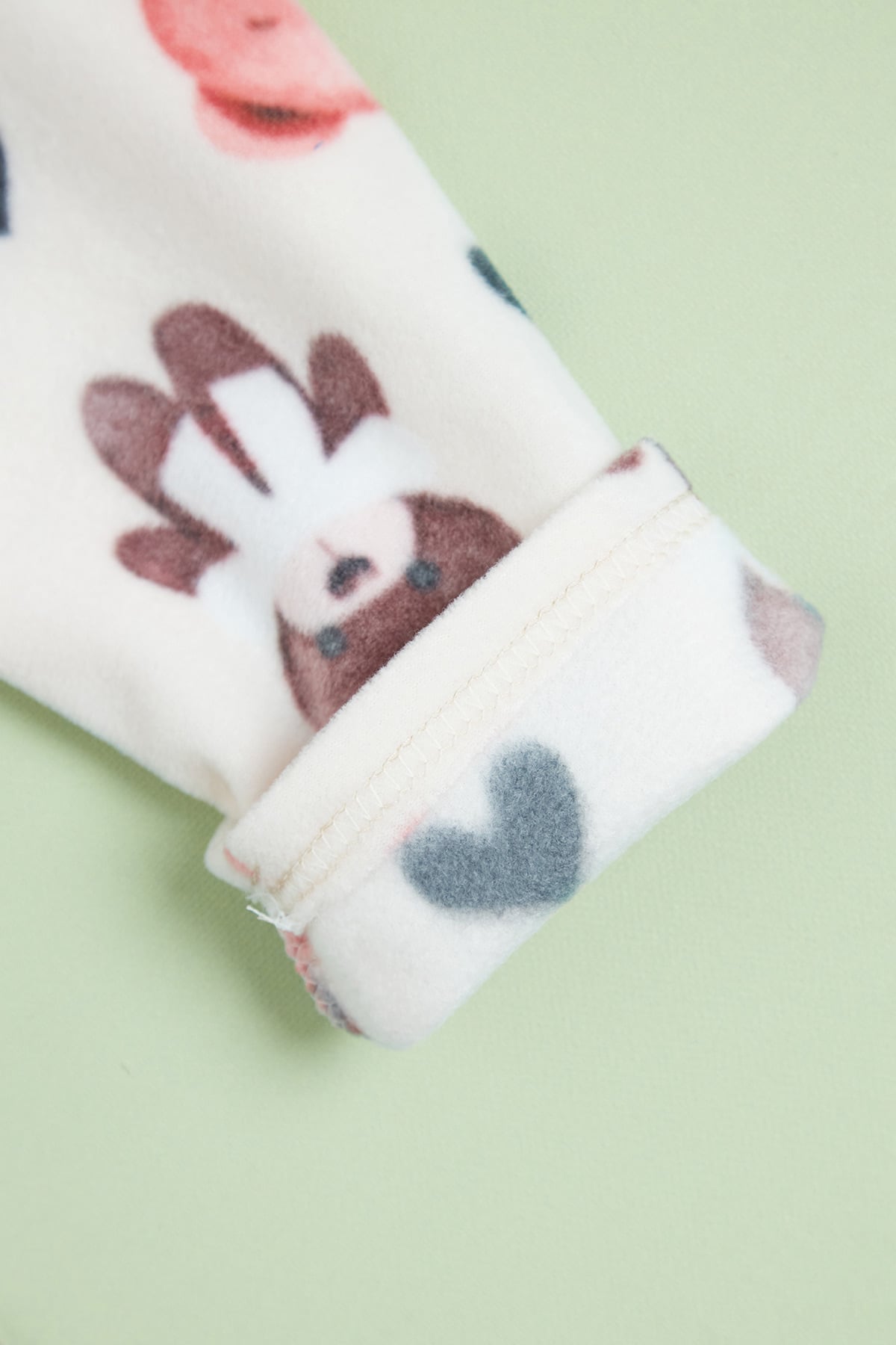 Ayıcık Desenli Beli Lastikli Kız Çocuk Polar Pijama Altı 4