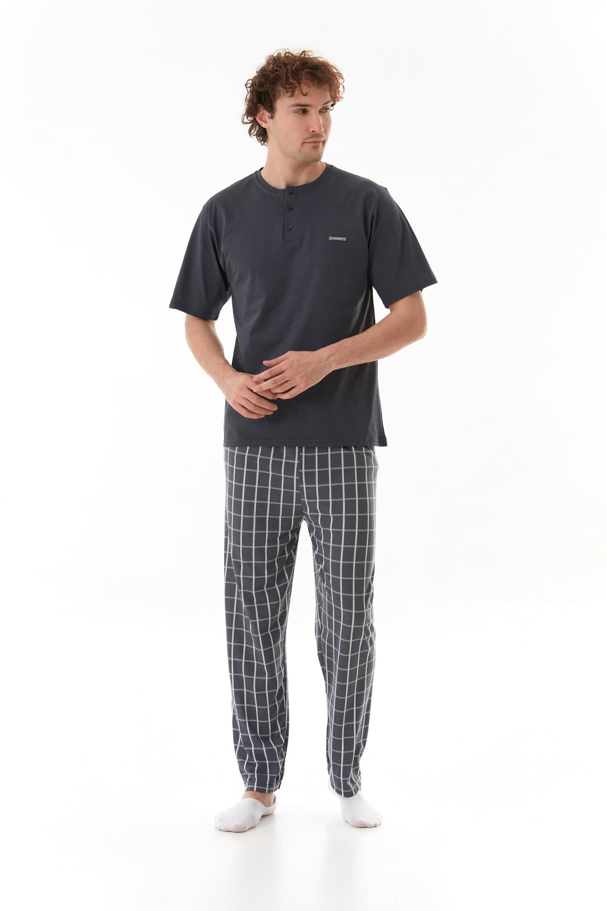Ekose Desenli Pijama Takımı 4