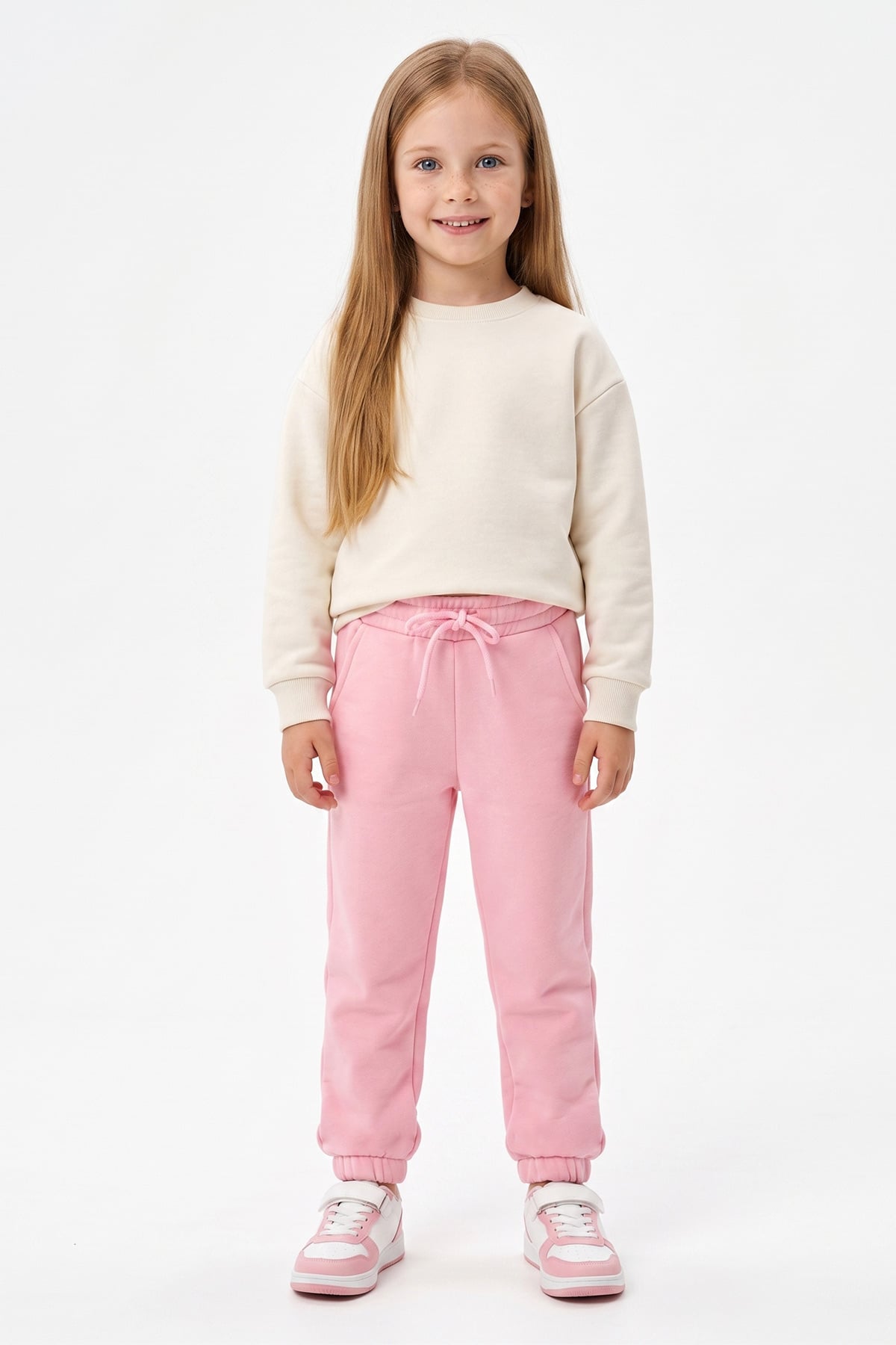 3 İplik Beli Lastikli Jogger Unisex Çocuk Eşofman Altı 2