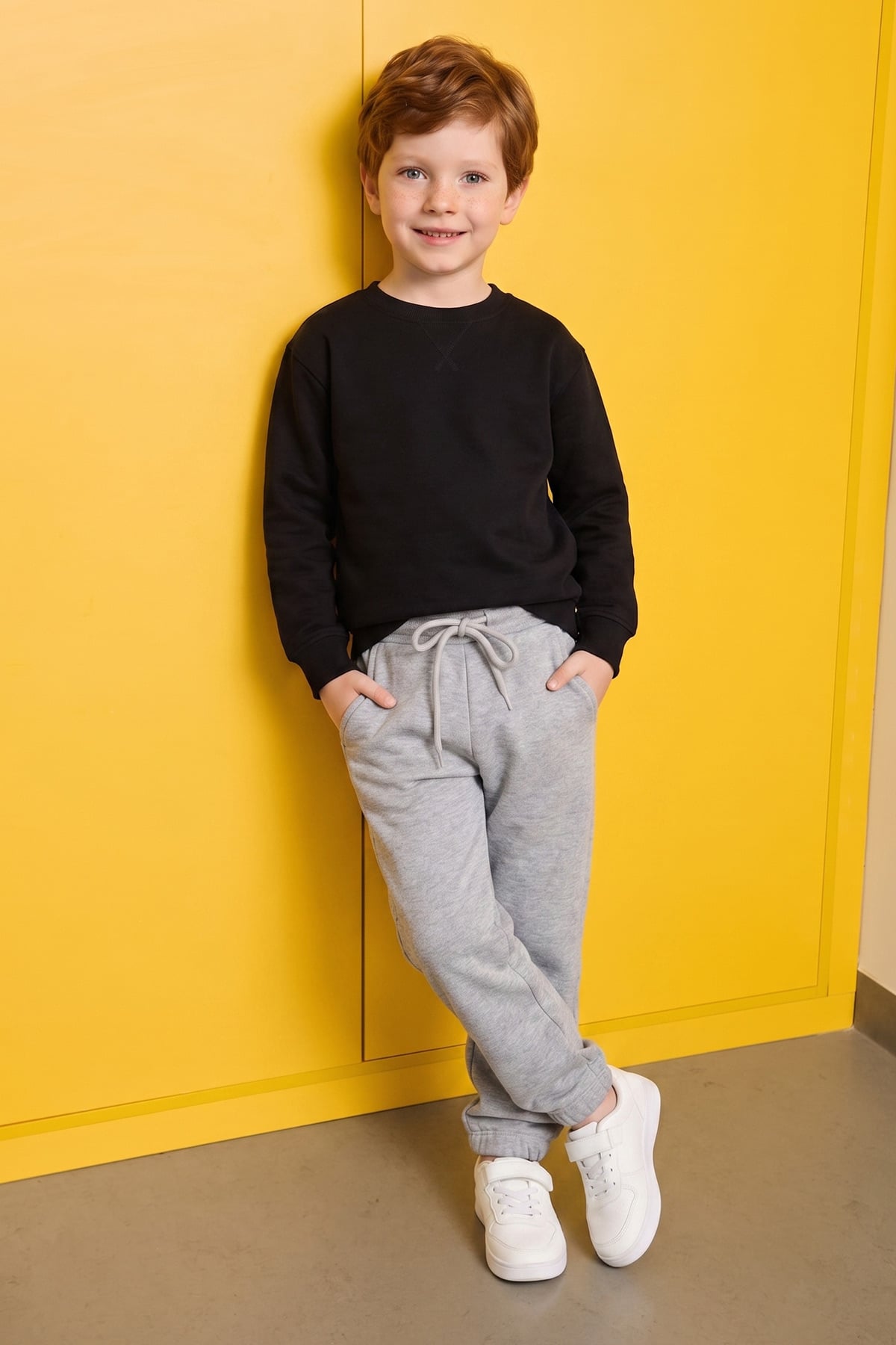 3 İplik Beli Lastikli Jogger Unisex Çocuk Eşofman Altı