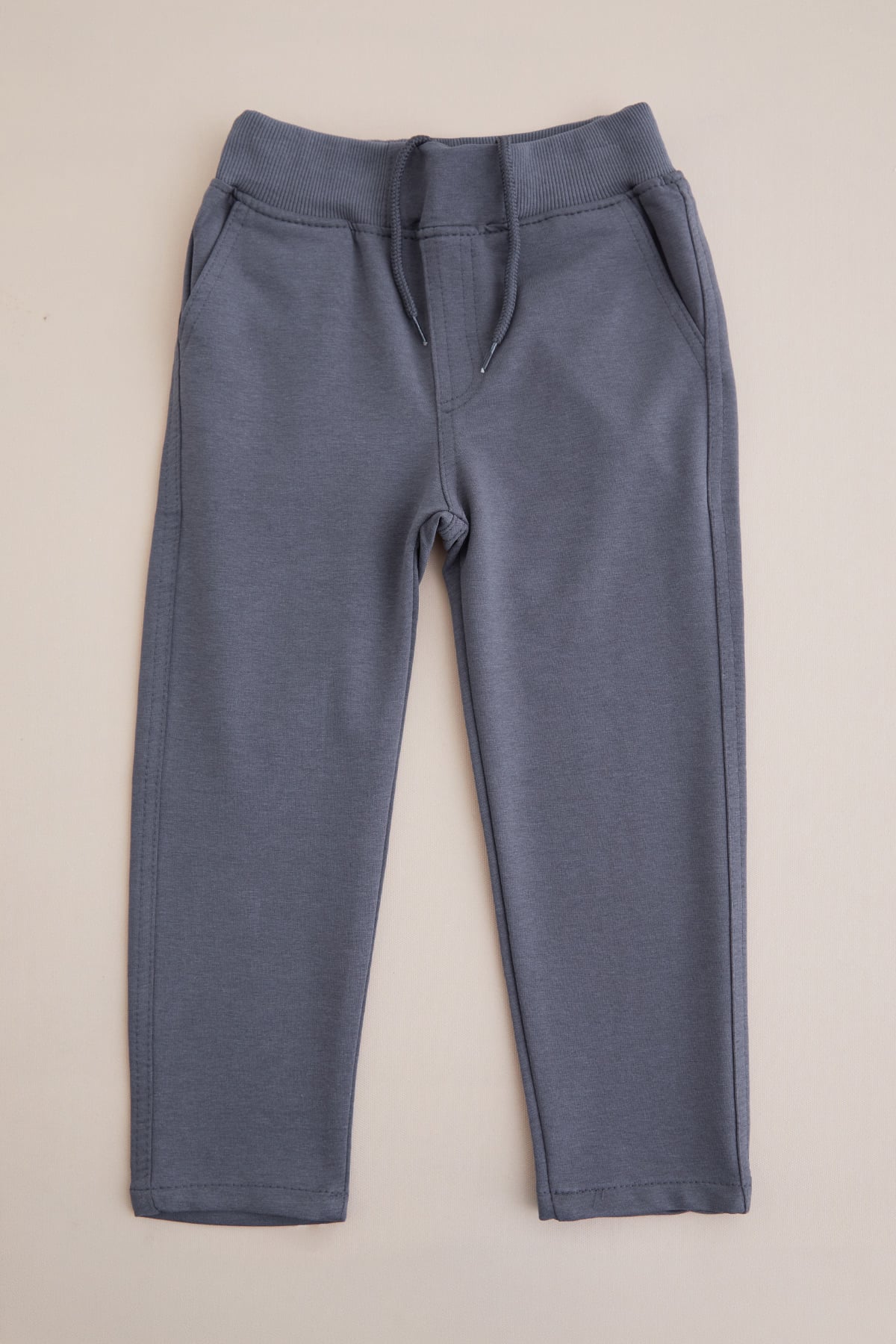 Beli Bağcıklı Penye Kumaş Unisex Çocuk Pantolon 6