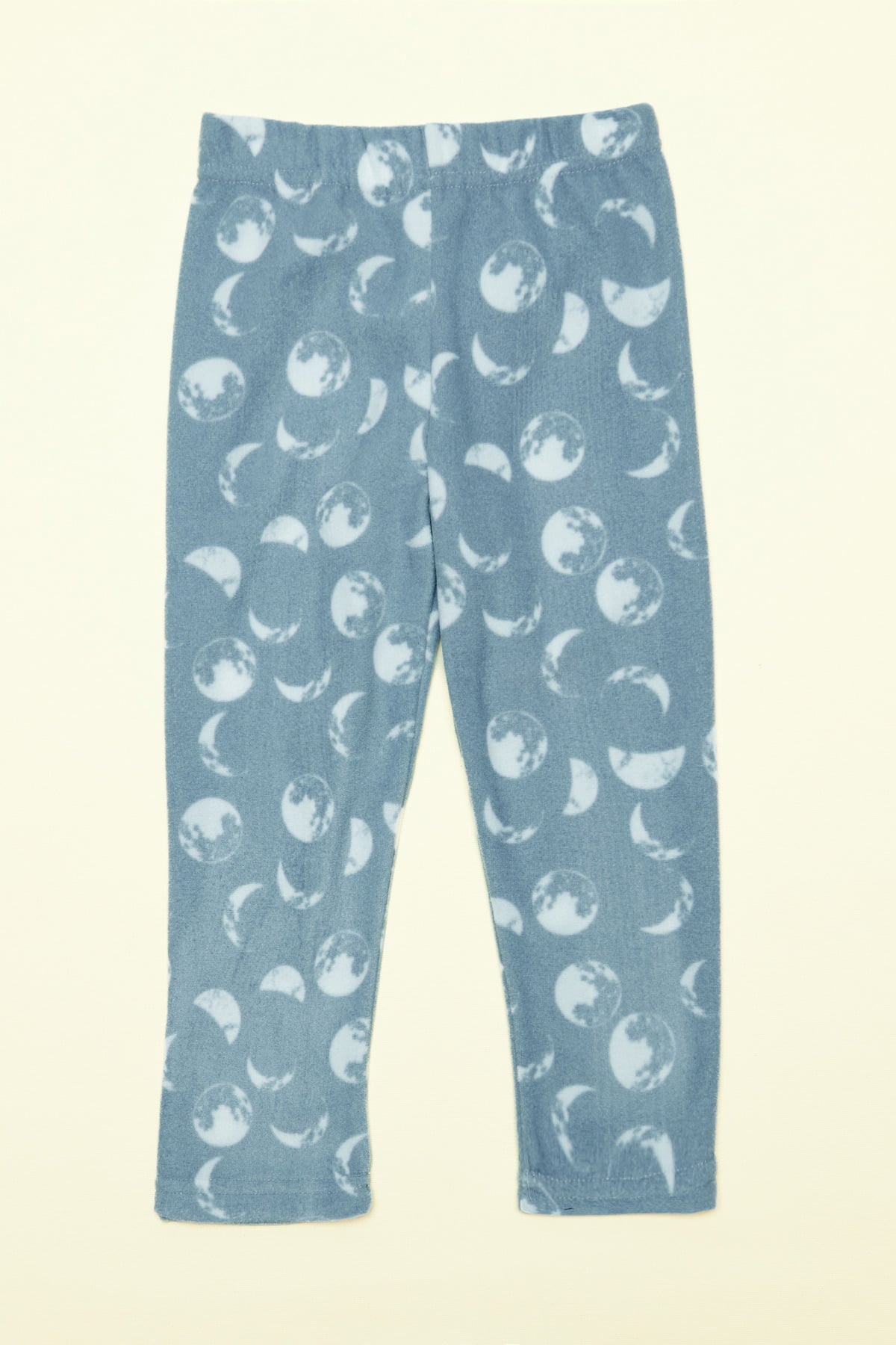Beli Lastikli Ay Baskılı Unisex Çocuk Polar Pijama Altı 3