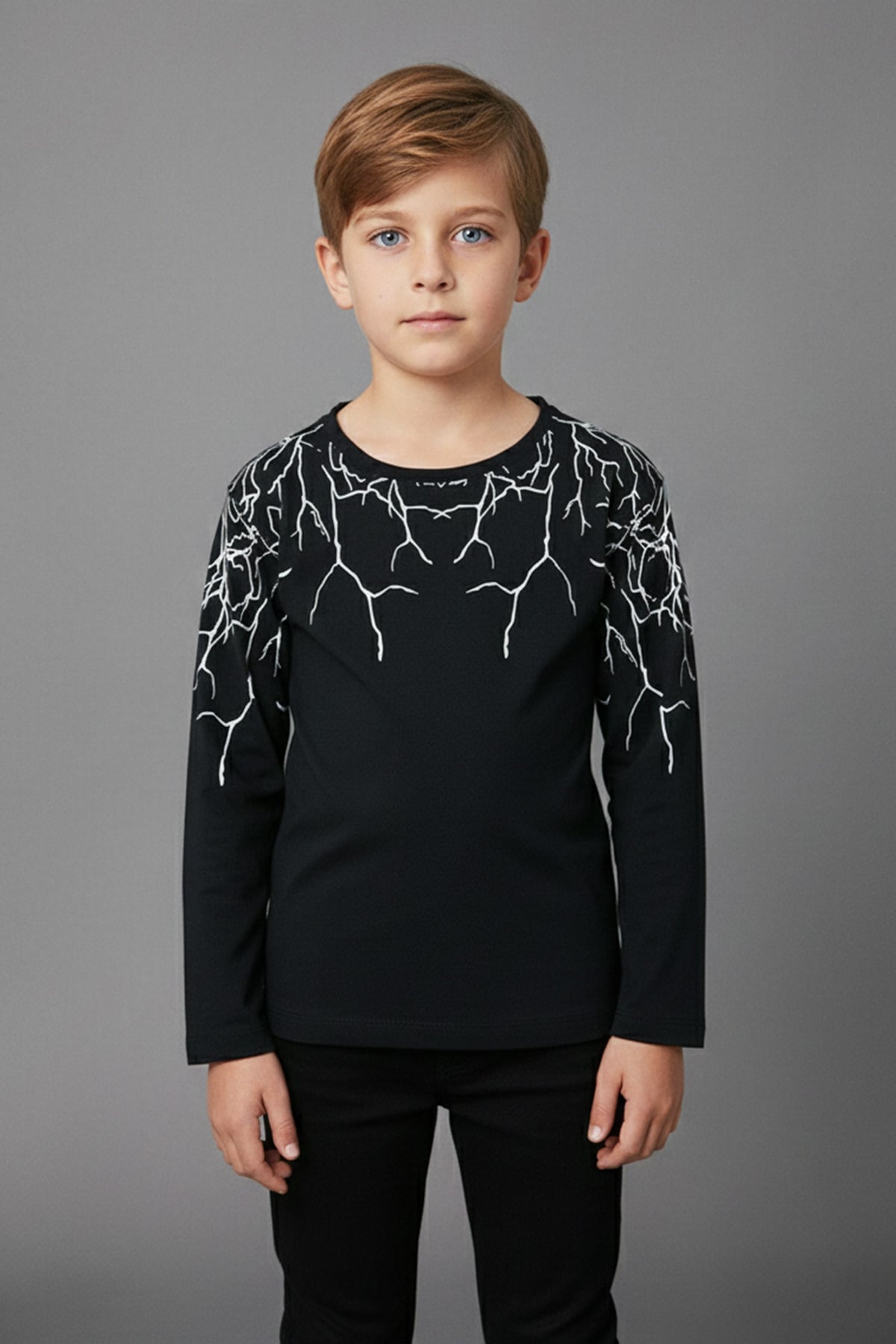 Baskılı Bisiklet Yaka Unisex Çocuk Body