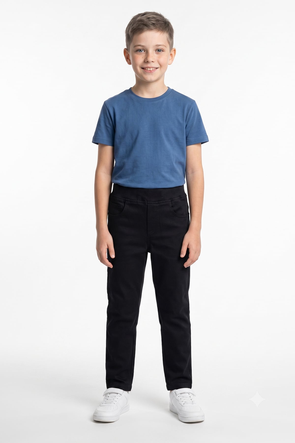 Beli Bağcıklı Gabardin Kumaş Unisex Çocuk Pantolon 2