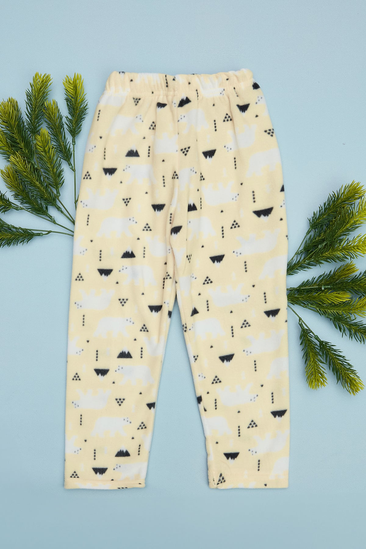 Kutup Ayısı Desenli Polar Unisex Çocuk Pijama Altı 3