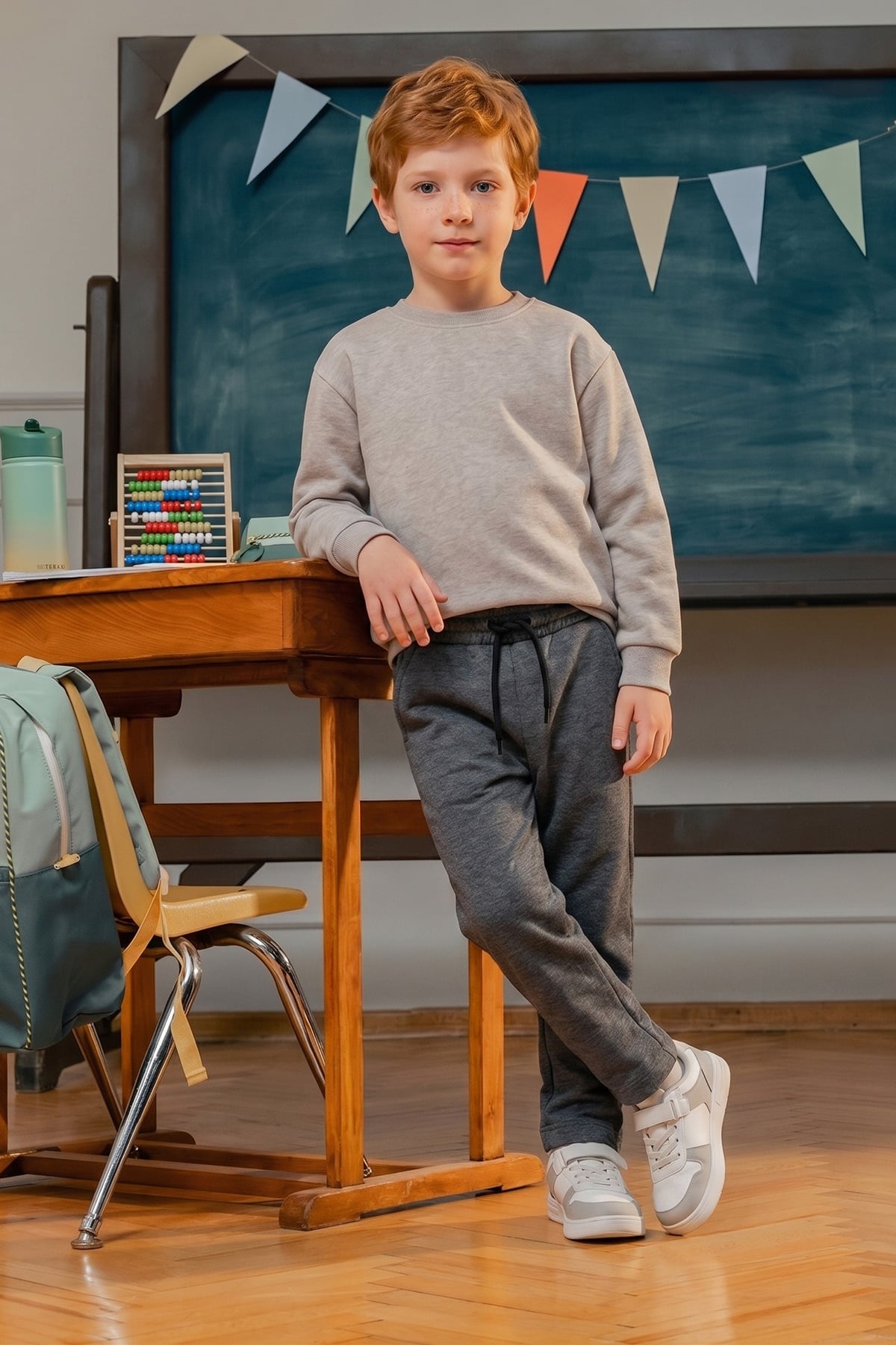 3 İplik Basic Beli Lastikli Unisex Çocuk Eşofman Altı