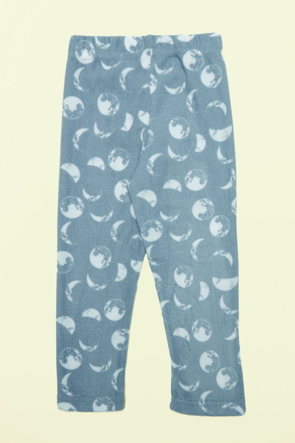 Beli Lastikli Ay Baskılı Unisex Çocuk Polar Pijama Altı 4