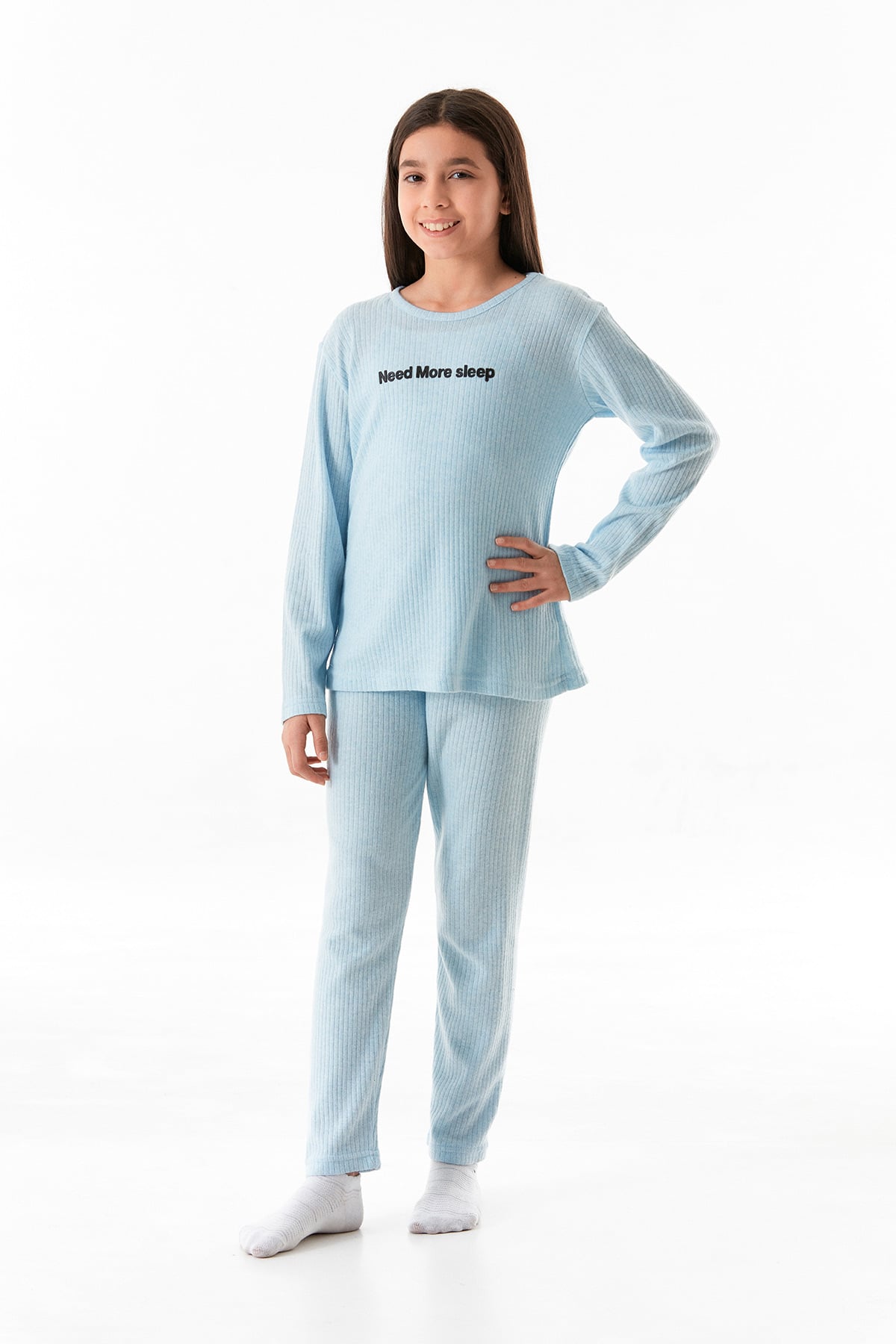Need More Slep Baskılı Kız Çocuk Pijama Takımı 3