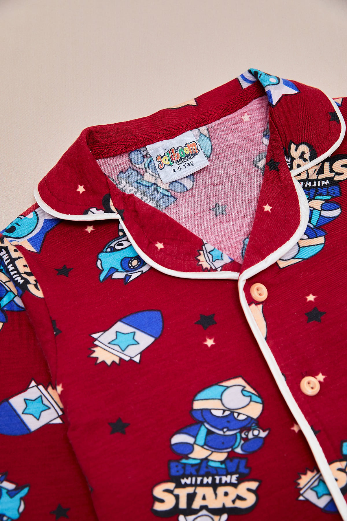 Uzay Temalı Uyku Bantlı Erkek Çocuk 3 Lü Pijama Takımı 4