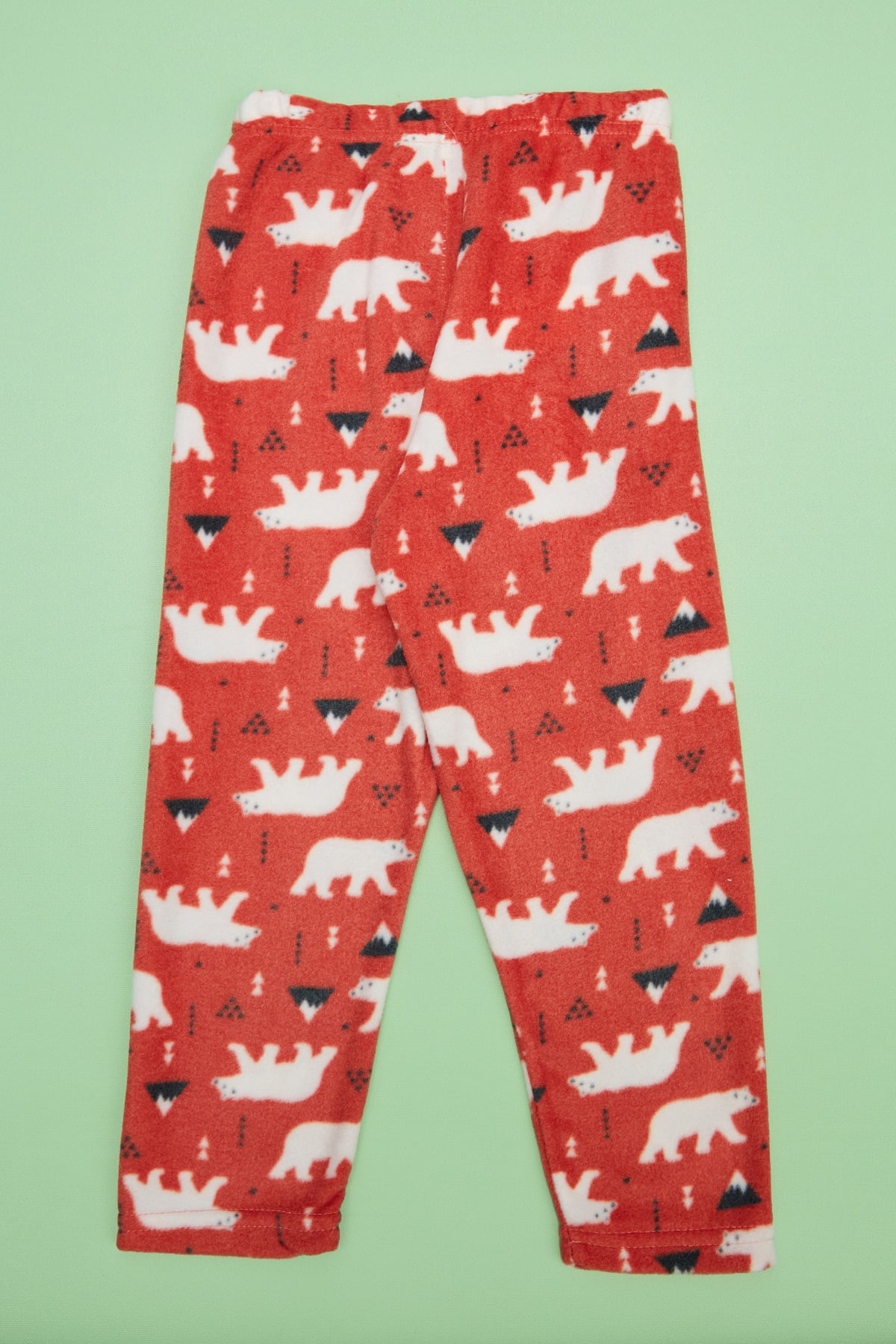 Kutup Ayısı Desenli Polar Unisex Çocuk Pijama Altı 4