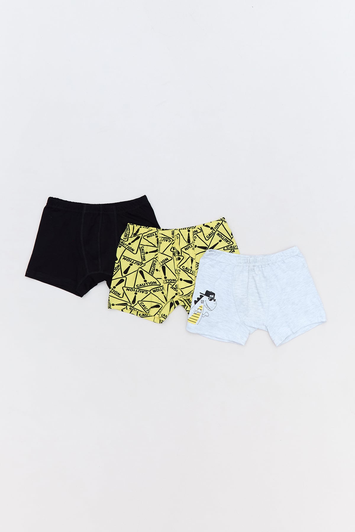 Dinozor Baskılı Erkek Çocuk 3 Lü Boxer