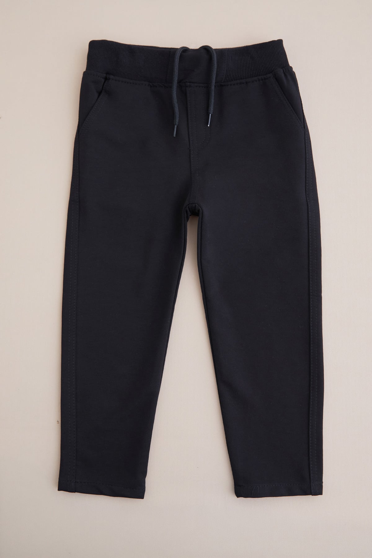 Beli Bağcıklı Penye Kumaş Unisex Çocuk Pantolon 3