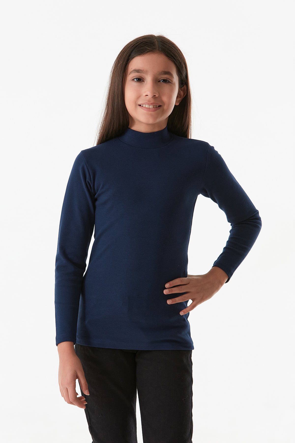 Basic Dik Yaka Kız Çocuk Body 4
