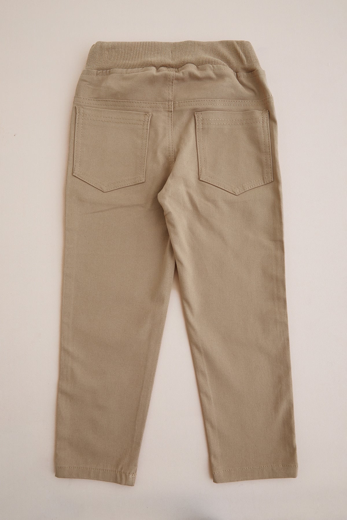 Beli Bağcıklı Gabardin Kumaş Unisex Çocuk Pantolon 5