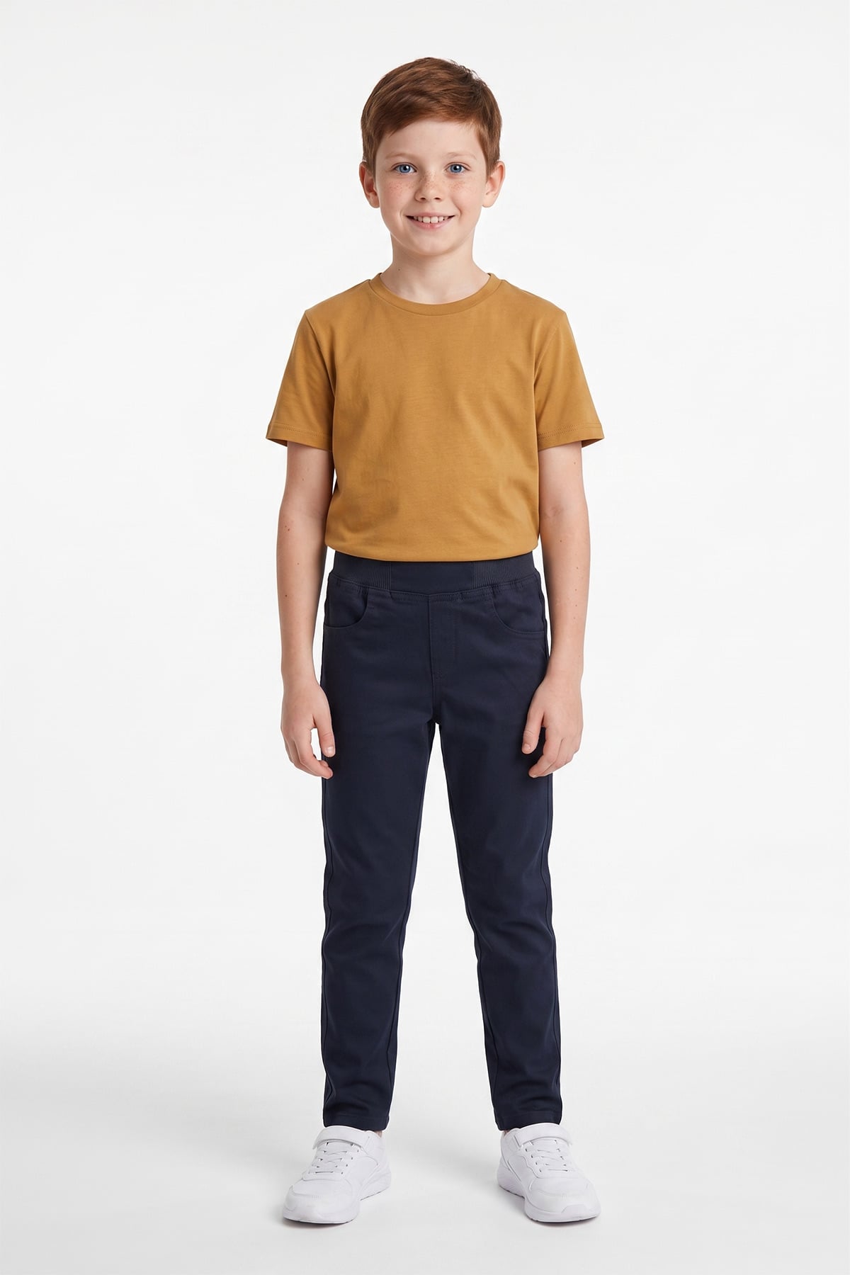 Beli Bağcıklı Gabardin Kumaş Unisex Çocuk Pantolon 2