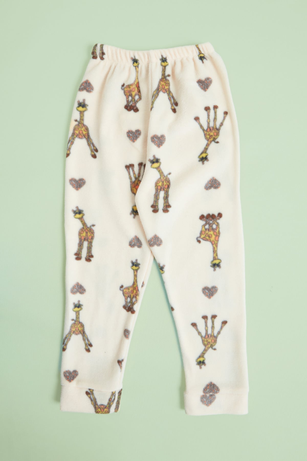 Zürafa Desenli  Polar Unisex Çocuk Pijama Takımı 5