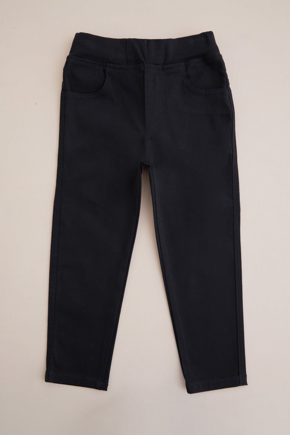 Beli Bağcıklı Gabardin Kumaş Unisex Çocuk Pantolon 4