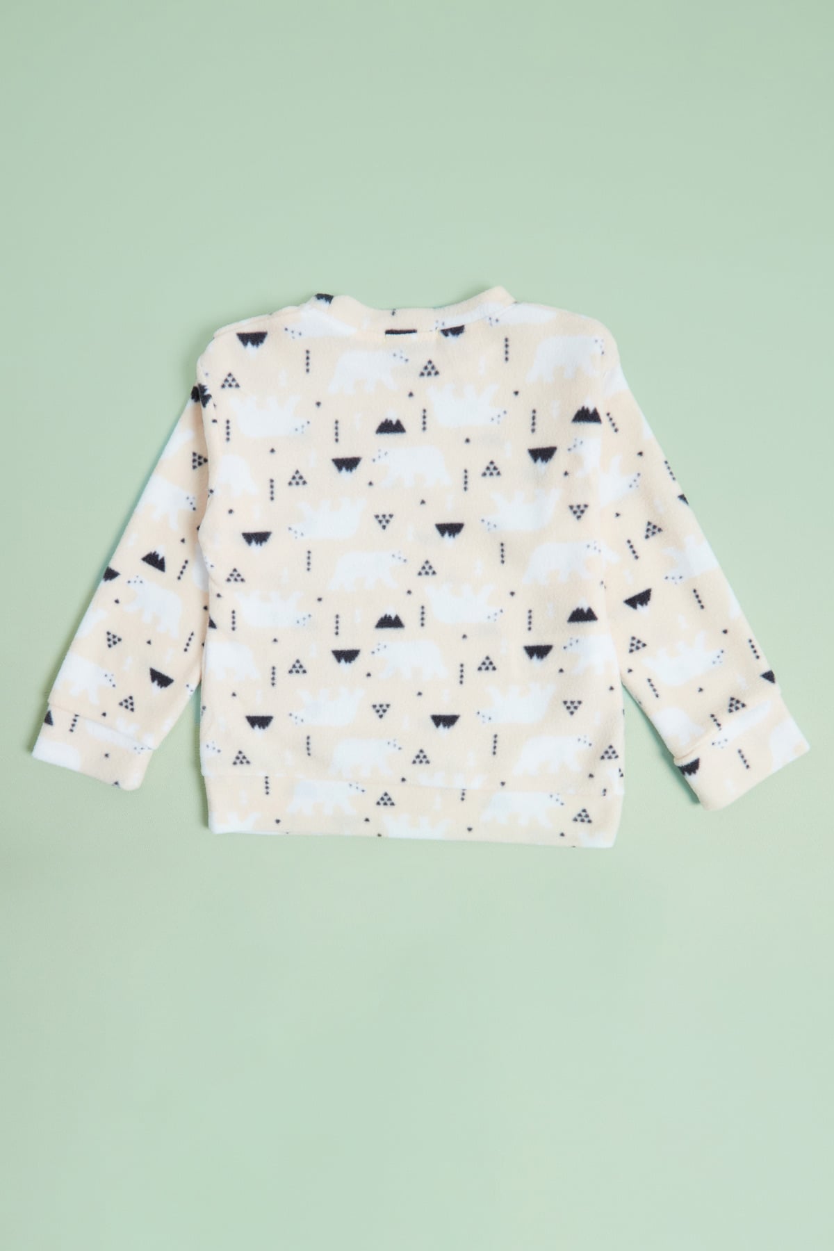 Kutup Ayısı Desenli  Polar Unisex Çocuk Pijama Takımı 5