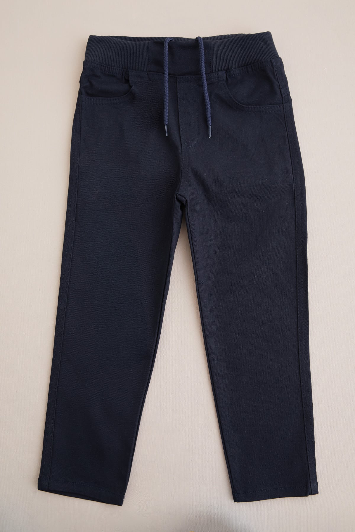 Beli Bağcıklı Gabardin Kumaş Unisex Çocuk Pantolon 5