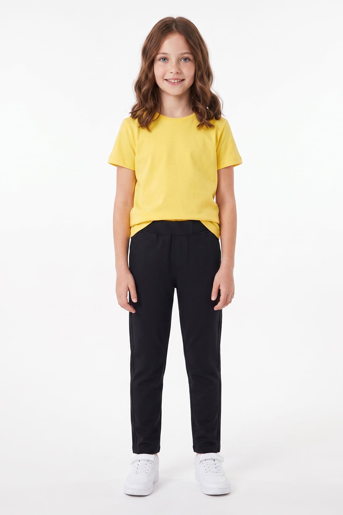 Beli Bağcıklı Penye Kumaş Unisex Çocuk Pantolon 3