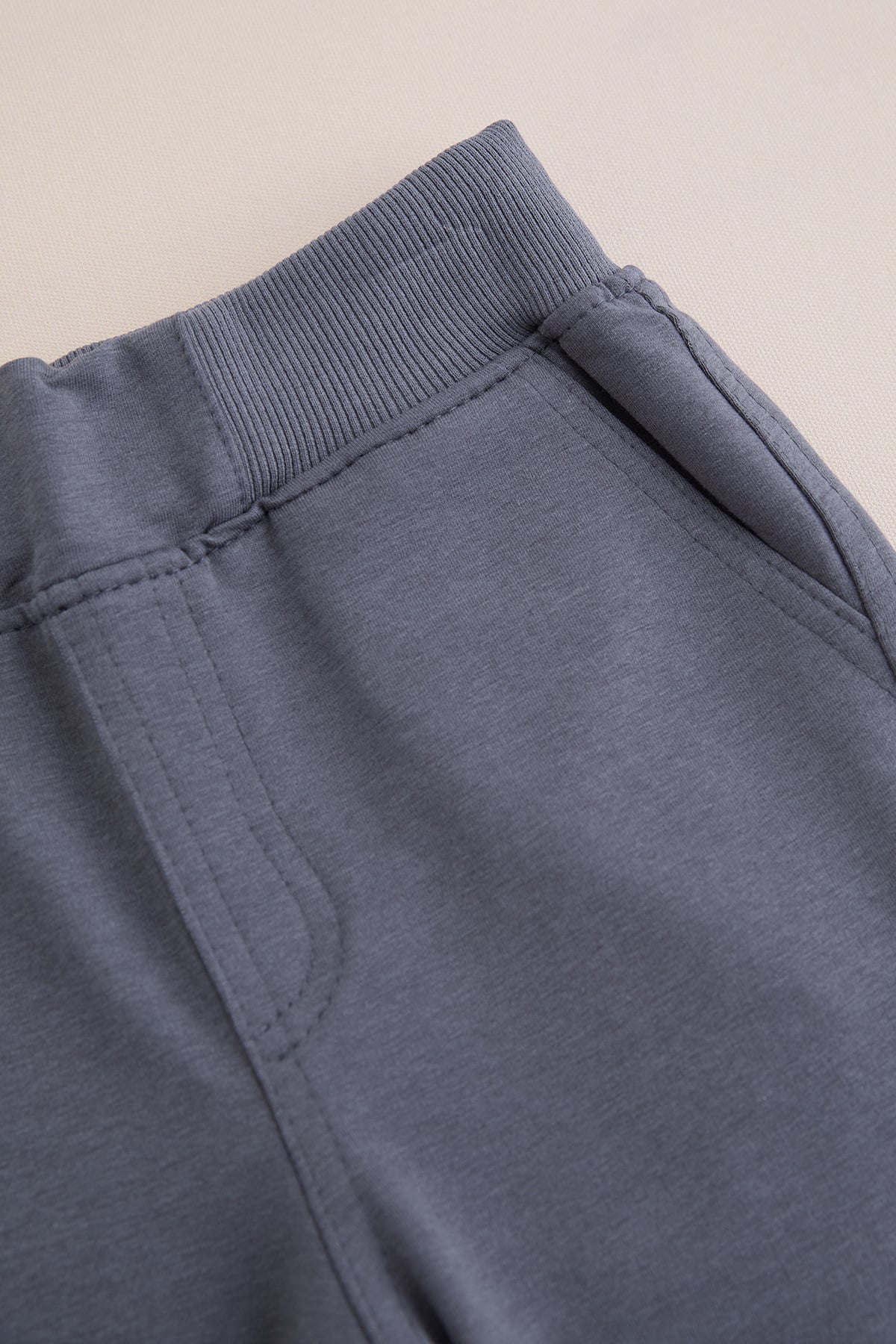 Beli Bağcıklı Penye Kumaş Unisex Çocuk Pantolon 5