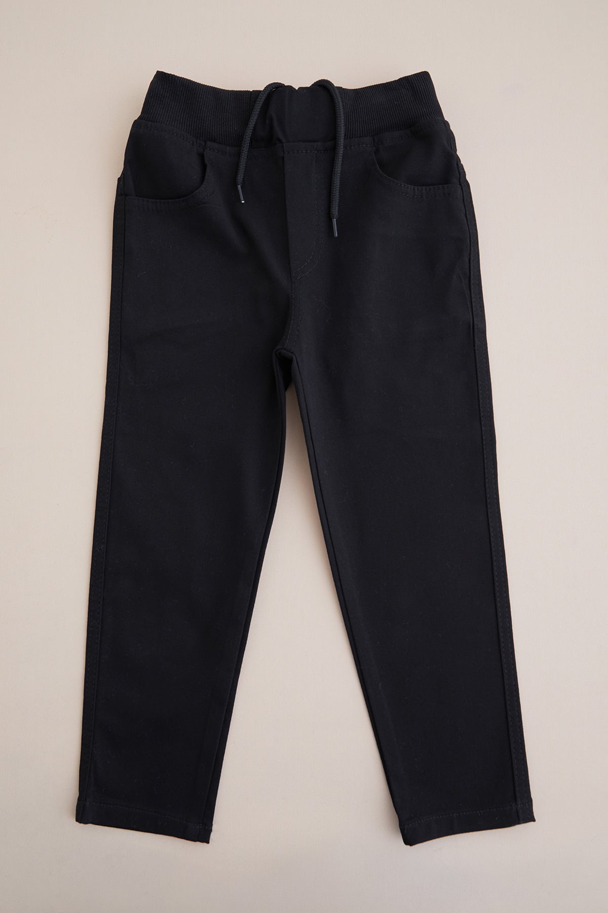 Beli Bağcıklı Gabardin Kumaş Unisex Çocuk Pantolon 5