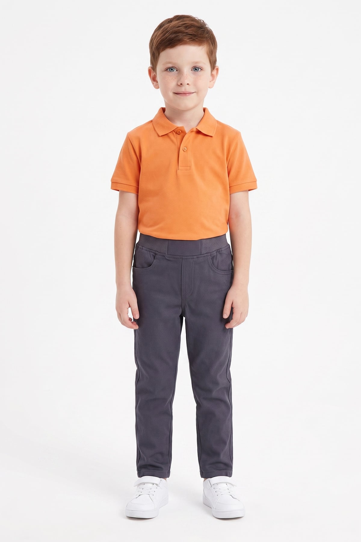 Beli Bağcıklı Gabardin Kumaş Unisex Çocuk Pantolon 3