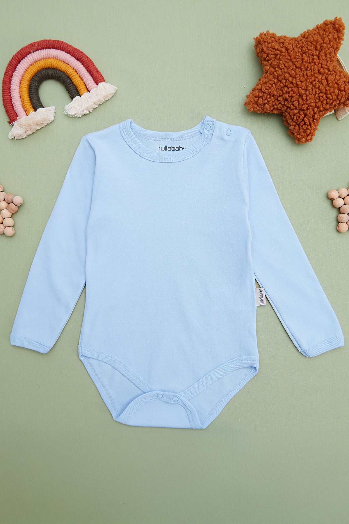 %100 Pamuk Bisiklet Yaka Unisex Çocuk Zıbın