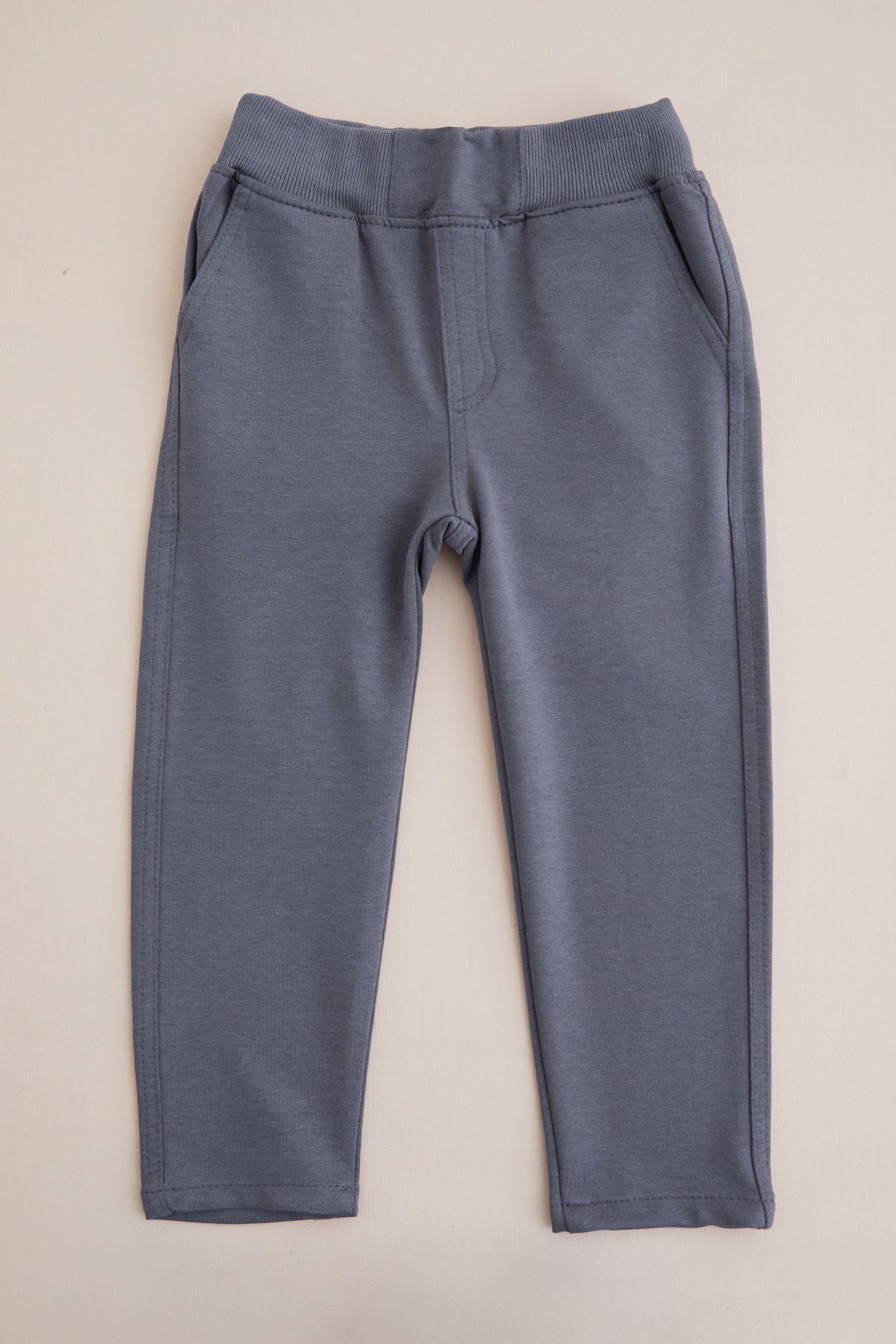 Beli Bağcıklı Penye Kumaş Unisex Çocuk Pantolon 3