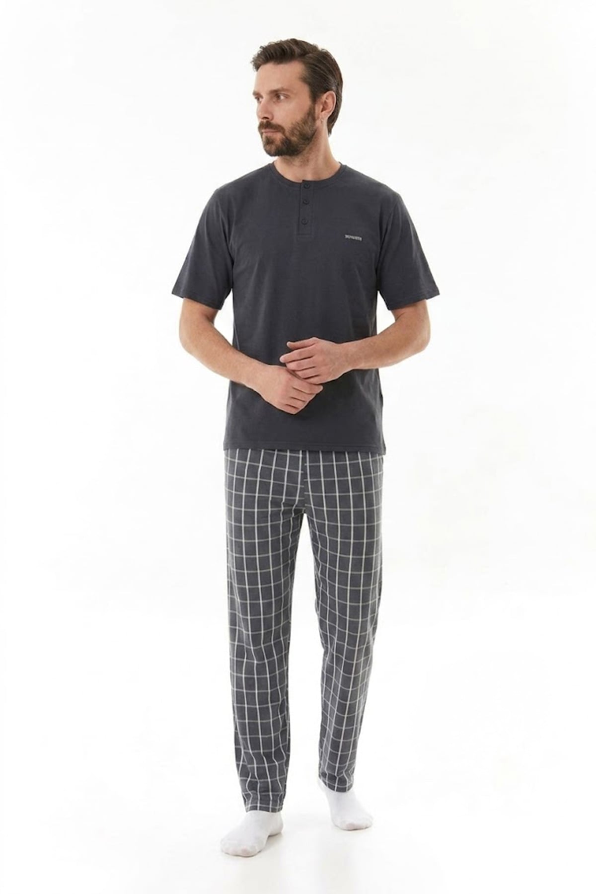 Ekose Desenli Pijama Takımı 9