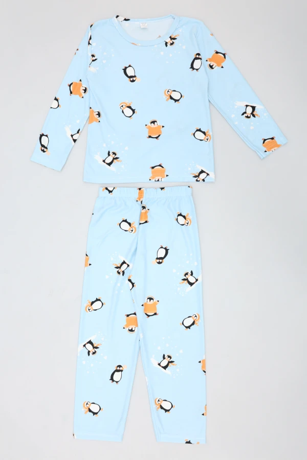 5-12 Yaş Süet Çocuk Pijama Takımı Bebemavisi 3