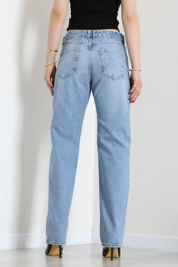 Straight Kot Pantolon Açıkmavi 7