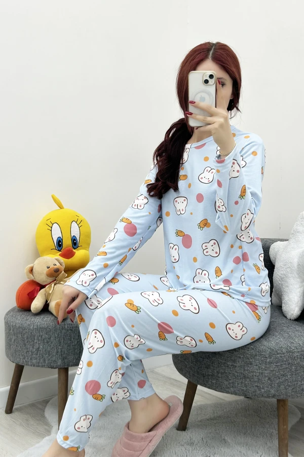 Süet Alt Üst Aynı Pijama Takımı Bebemavi 2