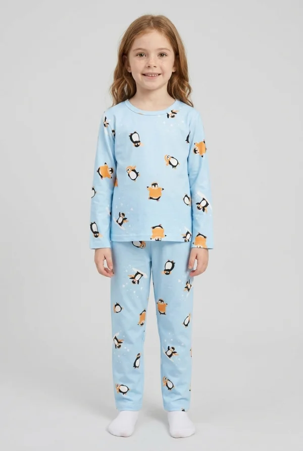 5-12 Yaş Süet Çocuk Pijama Takımı Bebemavisi