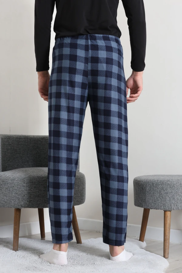 Süet Cepli Erkek Pijama Alt Açıkmavi 7