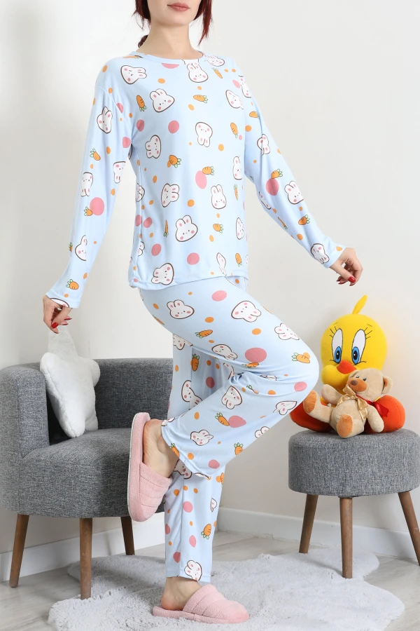 Süet Alt Üst Aynı Pijama Takımı Bebemavi 6