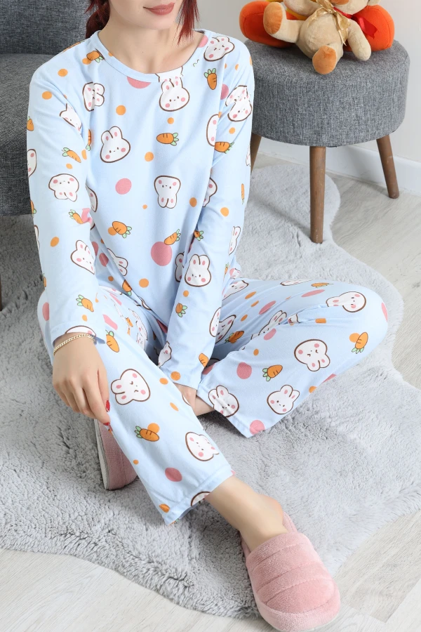 Süet Alt Üst Aynı Pijama Takımı Bebemavi 5