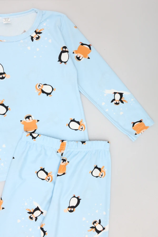 5-12 Yaş Süet Çocuk Pijama Takımı Bebemavisi 4