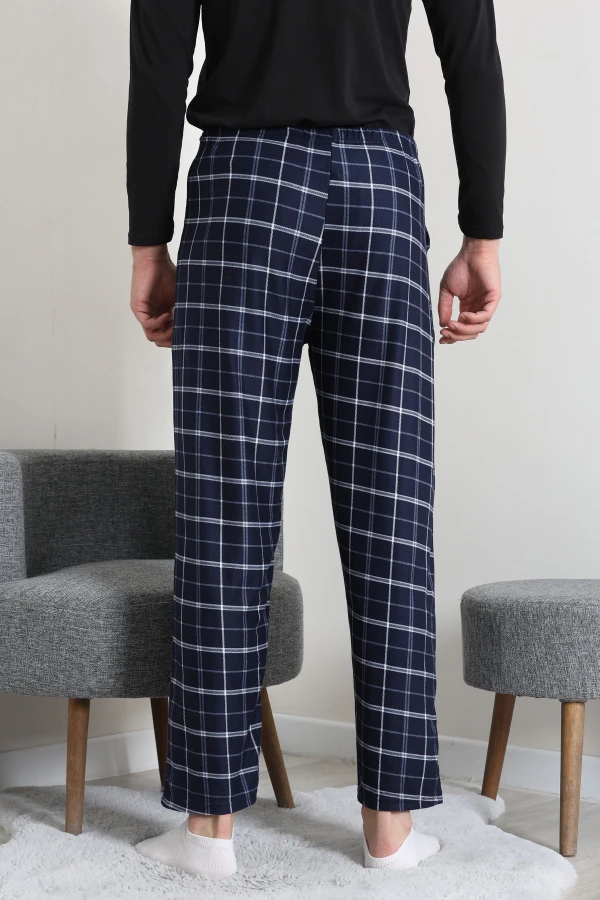 Süet Cepli Erkek Pijama Alt Lacivert 7