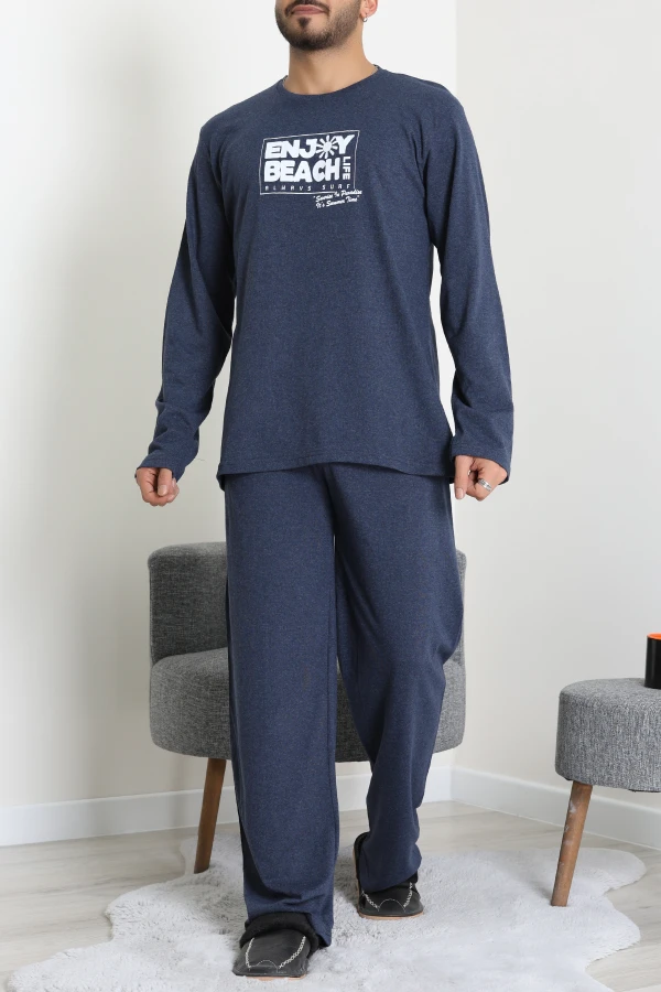 Süprem Erkek Pijama Takımı Koyuindigo 2