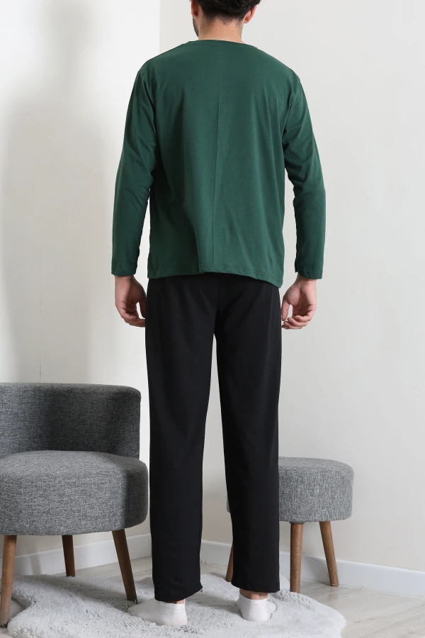 Süprem Nakışlı Erkek Pijama Takımı Zümrüt 7